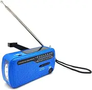 Solar Emergency Radio Dynamo Multifunctional Emergency FM AM Radio Torch World Receiver Various Colours (Blue)