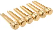 6pcs Metal Acoustic Guitar Bridge Pins Brass Guitar Strings Fixed Cone String Pins String Nails