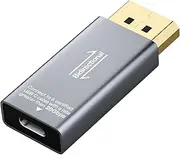 OHBUYAGN 8K@60Hz USB C to DisplayPort 1.4 Adapter, Bi-Directional Compatible DisplayPort to USB C Adapter,