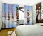3D Stone Beach 51 Blockout Photo Curtain Print Curtains Drapes Fabric Window AU