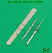 Pro Foot Care Skin/Nail File +Blacks File + Blackhead Extractor Set