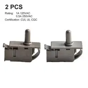 2 PCS Refrigerator Door Light Control Normally Closed Push Button Switch
