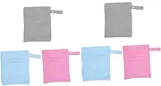 Abaodam 2sets Reusable Wet Bag Travel Bag 2 Zippers Large Capacity Pouch for Baby Diapers Workout Gear Organize Wet Dry Items Perfect Present for Friends 3pcs*2