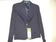 Appel & Brooks Aerocool Womens Ladies Casual Office Blazer Jacket Blue Black NWT