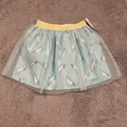 Carter’s Glitter Unicorn Tutu Skirt Girls 5T Sheer Lined Pull On