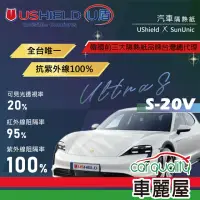 在飛比找momo購物網優惠-【UShield U盾】隔熱紙 Ultra S-20V 前檔