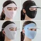 Ice Silk Women Sun Cap Anti-ultraviolet Outdoor Sports Hat Full Face Mask