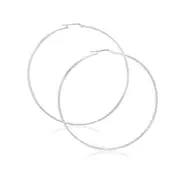 Sterling Silver 70x1.5mm Hoops