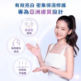 【NIVEA 妮維雅】夜間亮白保濕修護乳液180mlx3入(美白身體潤膚乳液)