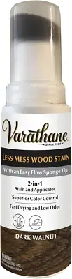 Varathane Less Mess Wood Stain and Applicator, 4 Oz, Dark Walnut, (Pack of 1)