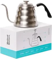 Gooseneck Kettle for Pour over Coffee and Tea with Thermometer for Exact Tempera