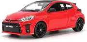 Finished Scale Model Simulation 1:24 for Toyota Supra GR 2021 Yaris Die-cast Alloy Car Model Static Scale Model Exquisite Collection Presents Presents Ornaments(Yaris Red)
