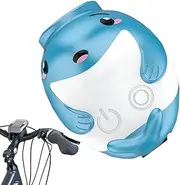 Wezalget Electric Cycling Horn Light | 110 Decibel Horn Cute Whale LED Bike Lamp | Night Riding Safety Tool, High Brightness Flashlight for Ensures Safety, Outdoor Commuting