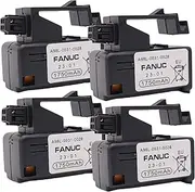4-Pcs 3V 1750mAh A98L-0031-0028 PLC Battery for FANUC A98L-0031-0028, A02B-0323-K102 Single Cell 3V in Cartridge Battery