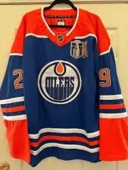 Leon Draisaitl X-Large XL Edmonton Oilers Stanley Cup 2025 Blue Jersey