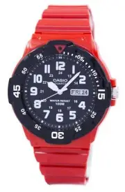 Casio Analog Quartz Timer Bezel Day/Date Luminous MRW200HC-4BVDF 100M Mens Watch