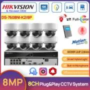 Hikvision 8CH 4K CCTV Camera System Kit 8MP Hybrid Light IR ColorVu Camera Audio