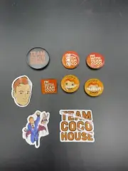 SDCC 2019 SDCC Promo Conan O'Brien Team Coco House Enamel Pin & Button & Extras