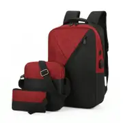 Versatile 3 In 1 Usb Business Bag Compact And Functional Red Bags
