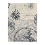 Globes and Compasses Fleece Blanket