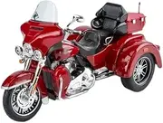 Motorcycle Model with Steering Movable Stand for Ha&rl&ey D-V T&RI GL&ID&E UL&TR&A 1:9 Luxury Tricycle Alloy Diecast Model Motorcycle Collecting Hobby Classic Ornament Gift(Red)