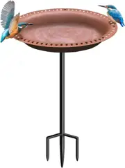 Outdoor Bird Bath Lightweight Garden Birdbaths Freestanding Supports Antique Bir