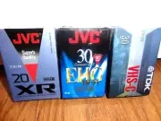 3 VHS-C COMPACT VHS CAMCORDER TAPES NEW SEALED JVC 20Min, JVC 30Min & TDK 30Min