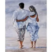 Paint By Numbers Adults kids Beach Lovers DIY Painting Kit 40x50CM Canvas