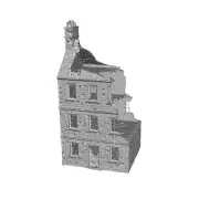 Destroyed House N2 ww2 1:35 scale wargame terrain DIY Model kits