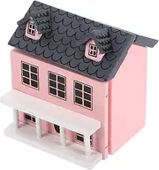 GARIOUANS Dollhouse Mini Furniture Critters Mini Houses Doll House Family Dollhouse Miniatures Furnishings Miniature Houses Decor Rug Dolls Miniature House Kit Tiny House Camper Pink Birch