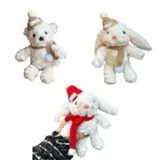 Stuffed Animal Long Ear Rabbit Keychain Cute Cartoon Plush Toy Birthday Gift