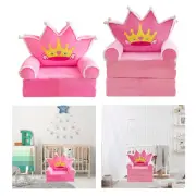 Kids Foldable Sofa Bed Princess Chair Fold Out Couch Furniture Soft Cartoon