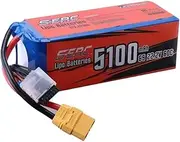 6S 22.2V 60C 5100mAh Lithium Ion Battery with XT90 Connector Compatible with RC Airplanes Quadcopter Drones FPV Helicopters Battery Accessories