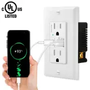 QC 3.0 PD 3.0 USB Wall Outlet Receptacle Quick Charge for iPhone 12/13/14 Series