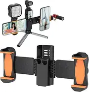Buziba Dual Phone Holder for DJI Osmo Pocket 3 Cellphone Mount Phone Clip Clamp Tripod Adapter Camera Expansion Accessories