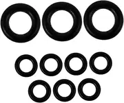 TIDTALEO 10pcs Stem Seal Kit Key Oil Rings Sealing Ring Valve Stem Sealing Valve Stem Parts Rubber Black