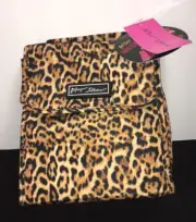 BETSEY JOHNSON LEOPARD PRINT Insulated LUNCH TOTE Bag Tan & Black NWT