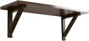 Wall Mounted Storage Shelves with Wood Brackets - Modern Home Hanging Shelf for CD Photo Decoration -