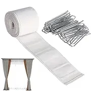 Curtains Pleat Tape, Pleater Hooks Pinch Curtains Cloth Heading, Drape Making Accessories for Living Room Home Bedroom Enhancement