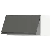 METOD wall cabinet horizontal, white/Voxtorp dark grey, 80x37x40 cm