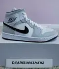 W Nike Air Jordan 1 Mid Grey Fog Light Smoke Grey BQ6472 015 Unisex Adult Sizes