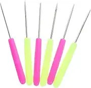 PHENOFICE 6pcs Sugar Cookie Decorating Tools Scriber Needle Biscuit Stirring Pins with Skid Handle for Easy Baking and Creative Decoration