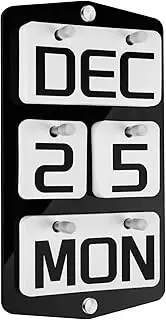 Wall Mount Acrylic Calendar, Perpetual Calendar 2025 Daily Display Calendar, Reusable Yearly Wall Standing Calendar with Wall Hook for Home Office Decor Accessories (Black)