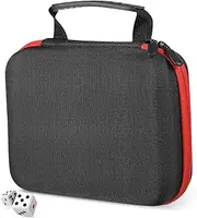 Generic Dice Storage Bag Dice Case Dice Container Removable Slotted Tray Large Dice Bag Table Game Accessories Dice Storage Case Dice Holder Case Dice Tray Carrying Case Composite Material