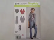 Simplicity Pattern - Misses' Pants, Coat, Scarf, and Top (14-22) #1073 - Uncut