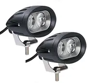 TDR 2pcs Universal 20W 1700 Lumen Motorcycle LED Work Spot Fog Driving Light DRL Headlight Lamp Bright White