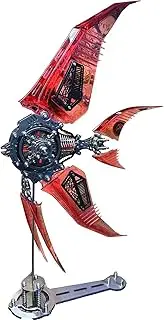 DIY Mechanical Fish Model Kit, Metal Assembly Construction, Red and Silver (red)