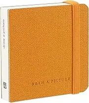 BetterJonny 10*10cm Square Watercolor Journal, 100% Cotton Watercolor Paper, 300GSM, Acid-Free, 30 Sheets, 60 Pages, Watercolor Paper Notebooks Travel Sketchbooks for Artists Adults Students(Orange)