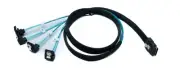SYSTEM-S SFF-8087 Cable 100 CM Mini SAS 36 Pin For 4x SATA 7 Pin Angle for