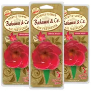 3 Pack Air Fresheners - Bahama & Co. Tropical Breeze Scented Flower